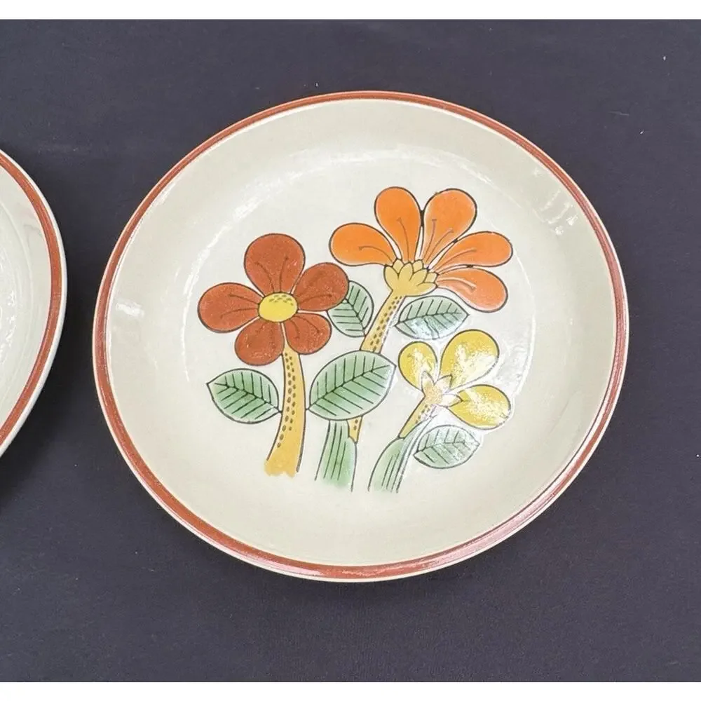 Norleans Stoneware Indian Summer Set of 2 Salad or Bread Plates 7.5